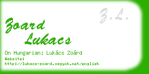 zoard lukacs business card